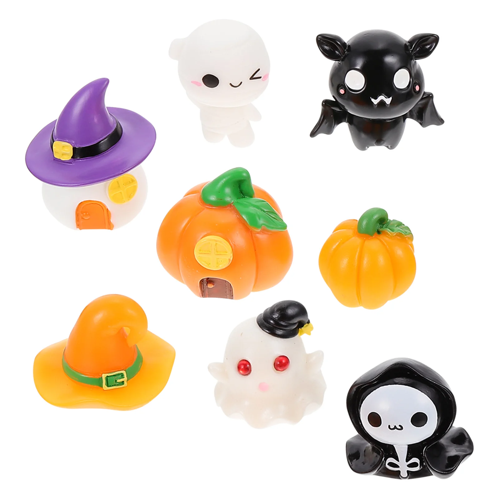 

8 Pcs Halloween Ornaments Miniature Landscape Home Desktop Gift Micro Decoration