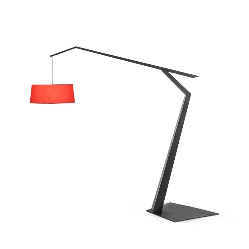 Modern simple villa living room high-end fashion hotel exhibition hall creative vertical floor lamp