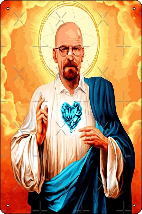 Walter White Poster Funny Metal Tin Sign for Home Kitchen Bar Room Garage Decor