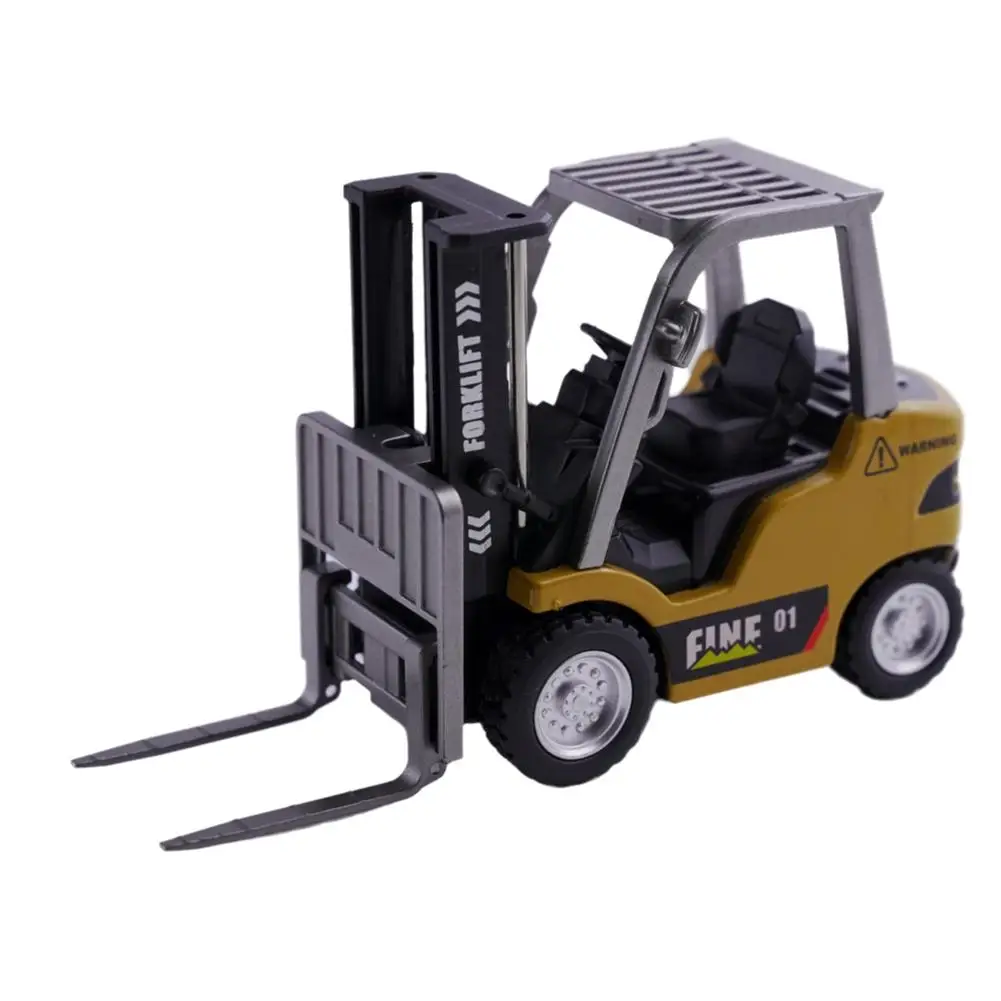 Mini wózek widłowy RC z metalu, skala 1:64, zdalnie sterowany przez Bluetooth, model pojazdu inżynieryjnego na biurko, zabawny pojazd inżynieryjny