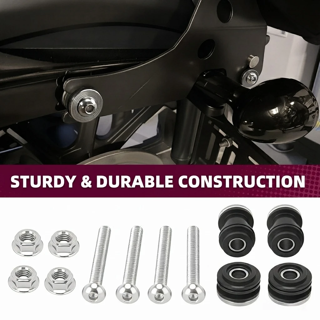 Sissy Bar Docking Hardware Kit Durable Iron Backrest Mounting Screws for Sportster XL883 XL1200 X48 Motorbike