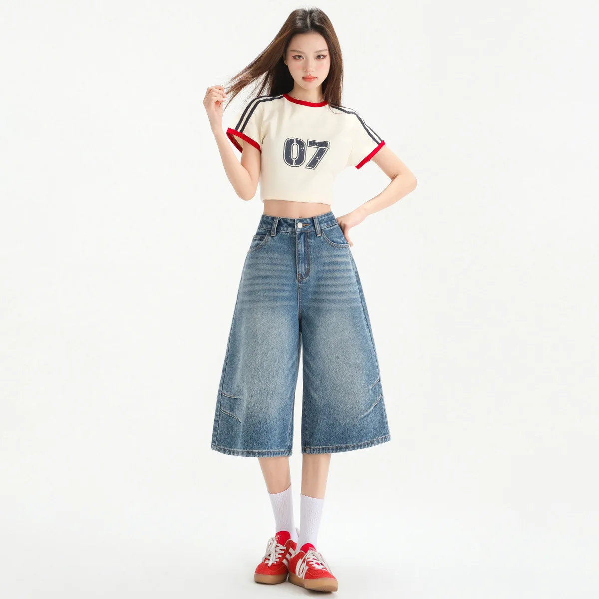 

Y2K Woman Blue Jeans Low Rise Waisted Hipster Girls 2000S Vintage Retro Trousers Denim Fashion Ladies Female Clothing Korean