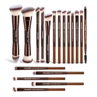 MAANGE Makeup Brushes 18pcs Premium Synthetic Powder Foundation Contour Concealer Eyeshadow Blending Liner Makeup Brush Kit Tool