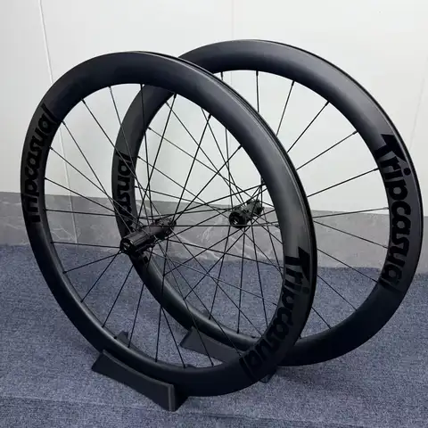 Tripcasual 700C 28mm 32mm Carbon Road Bike Tubeless Wheelset Center Lock Disc Brakes  UD Matte wheels
