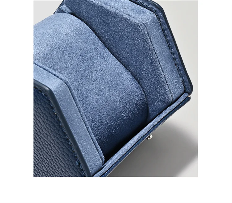 Oirlv Portable Watch Box Leather Watch Organizer Hexagon Watch Storage Box With Pillow Wristwatch Bag Birthday Gift Watch Case