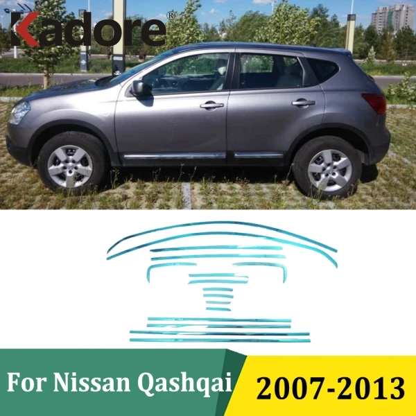 

Для Nissan Qashqai Rogue Sport 2007-2011 2012 2013, защита окон автомобиля из нержавеющей стали, рамка, накладка, автомобильная наклейка, аксессуары