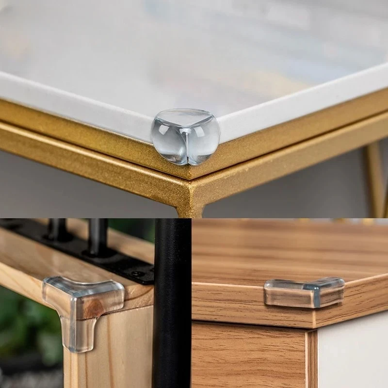 سيليكون الطفل سلامة الجدول الحرس الزاوية المضادة للتصادم واضح المطاط الأثاث ركن حافة الجدول وسادة الحرس حامي