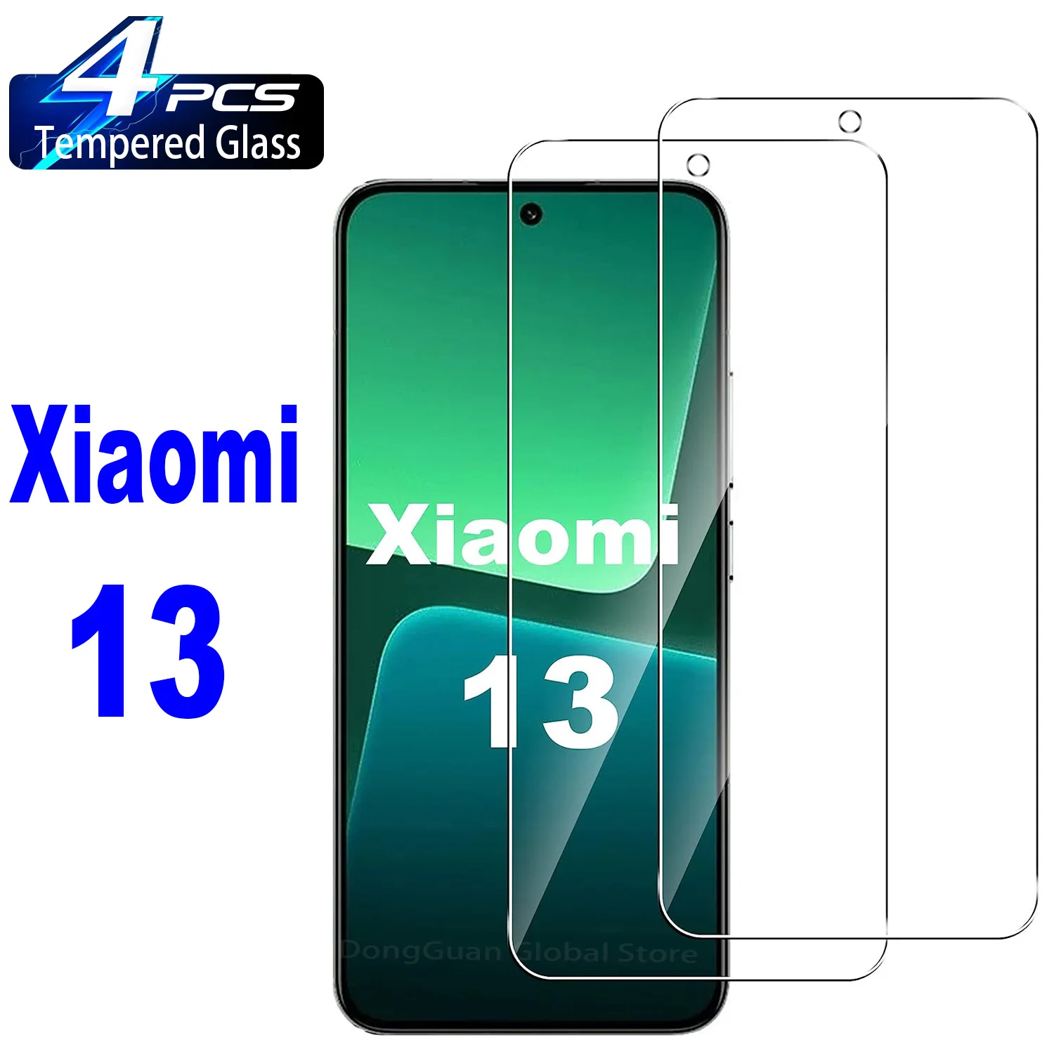 

2/4Pcs 2.5D Tempered Glass For Xiaomi 13 High Alumina Silicon Screen Protector Glass Film