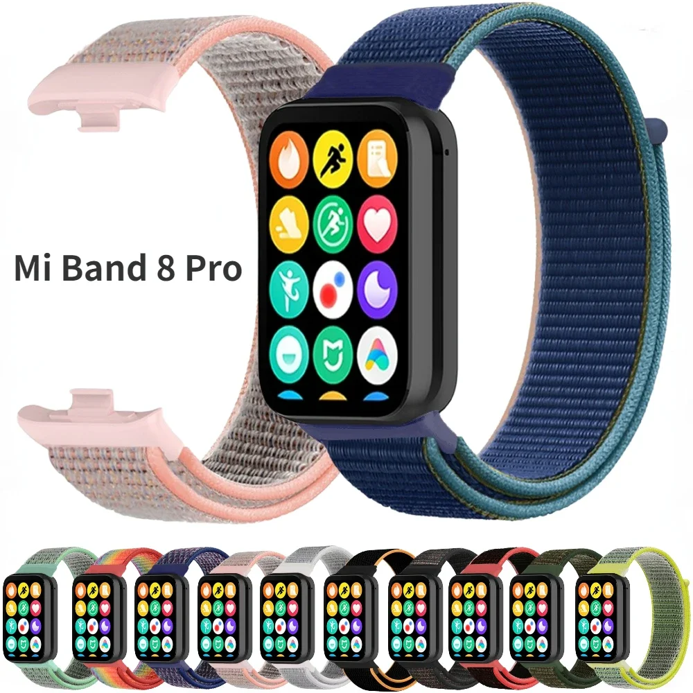 Correa de nailon para Xiaomi Mi Band 8 Pro, pulsera reemplazable transpirable, accesorios para reloj Redmi 4