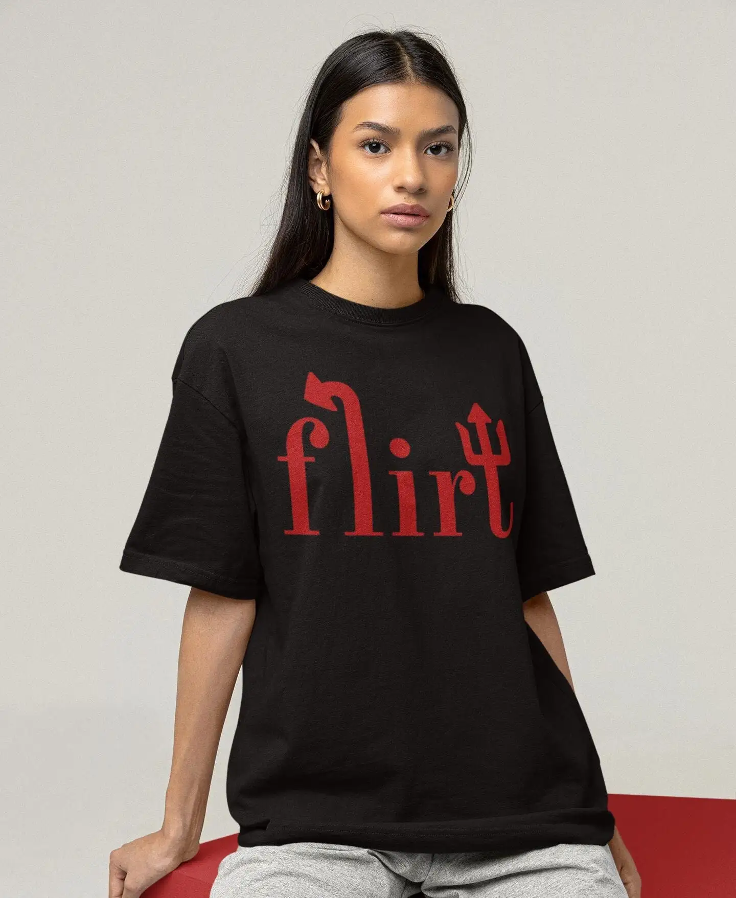 Flirt T Shirt Graphic Tees Funny Devil Couples Halloween Shirts Sweat Hoodie Gift Gifts