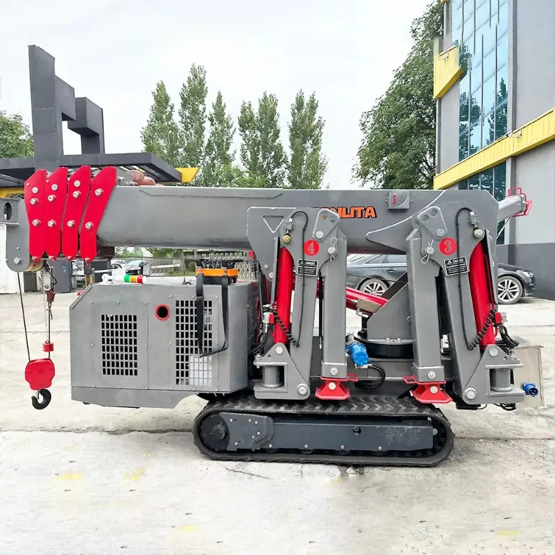 Customized CE 2  3  4 Ton Mini Spyder Crane Hydraulic Crawler Telescopic Boom Remote Controlled Portable Spider Crane