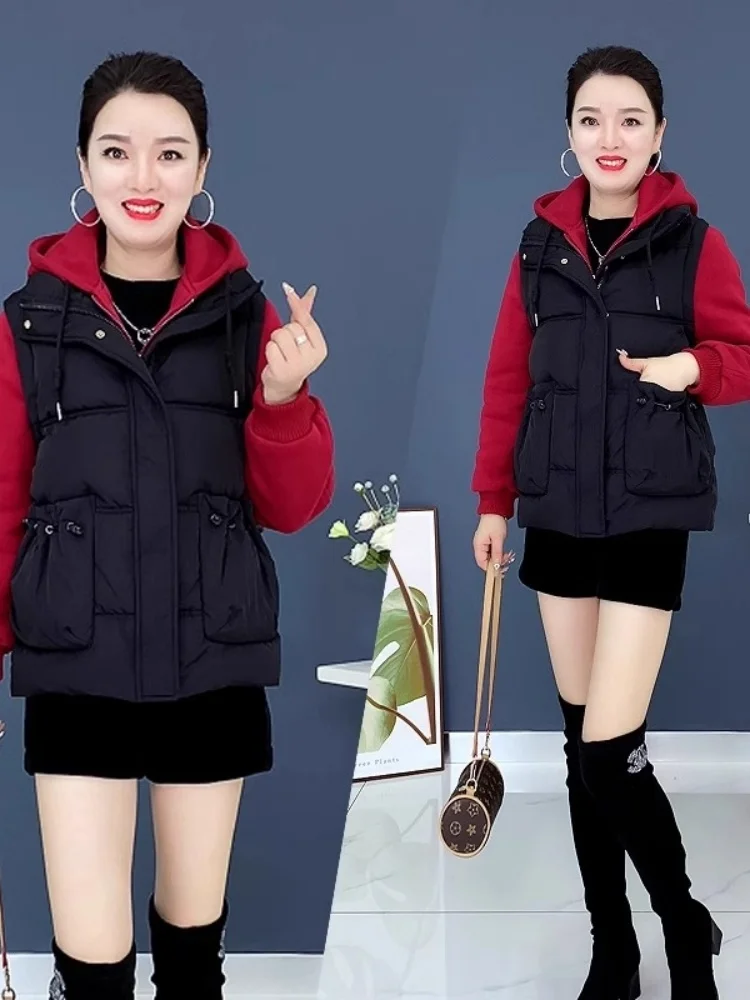 

Fashionable Slim Fit down Cotton Jacket Women's Winter Outerwear Stylish Anti-Aging Coat Zipper Closure Hooded Regular Length