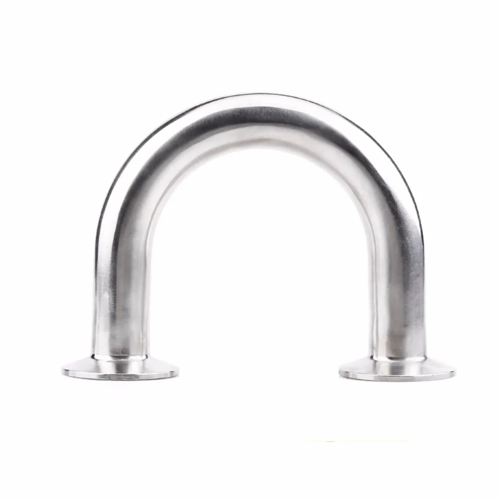 

Clamp U-Shaped Elbow Φ19Φ25Φ32Φ38mm OD50.5mm 180°degree elbow sanitary SS304 U-shaped elbow polished joint short bend