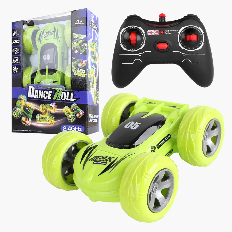 Remote Control Car Truck RC Cars Stunt Toy 4WD 2.4Ghz Double Sided 360° Rotating Electric Model Kids Xmas Toy Cars for Boys Gift