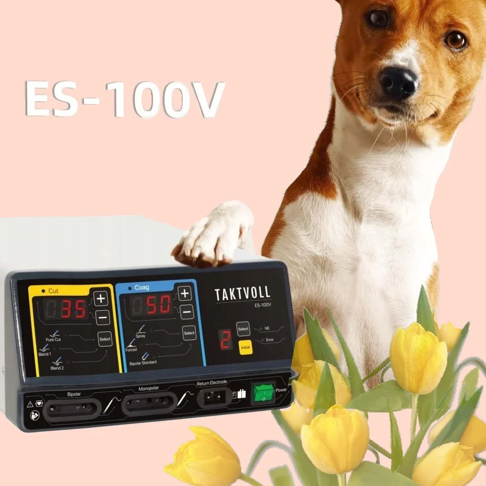 ES-100V Hochfrequenz-Elektrokauterisation für Haustiere Veterinärchirurgische ESU 100W Schnittkoagulationseinheit