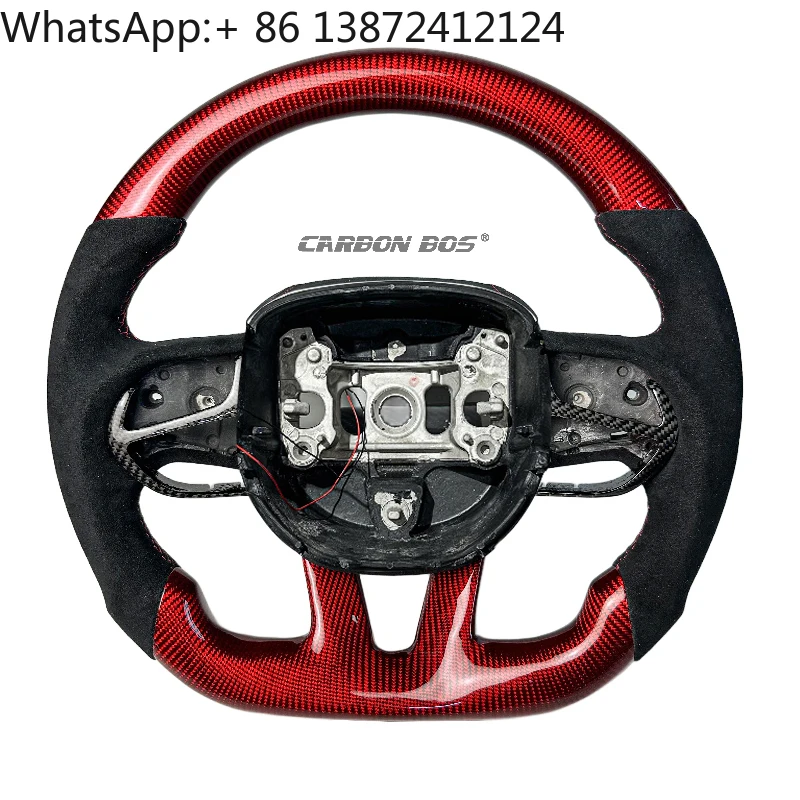 

High Quality Car Carbon Fiber Steering Wheel for Dodge Challenger Charger Hellcat Durango SRT