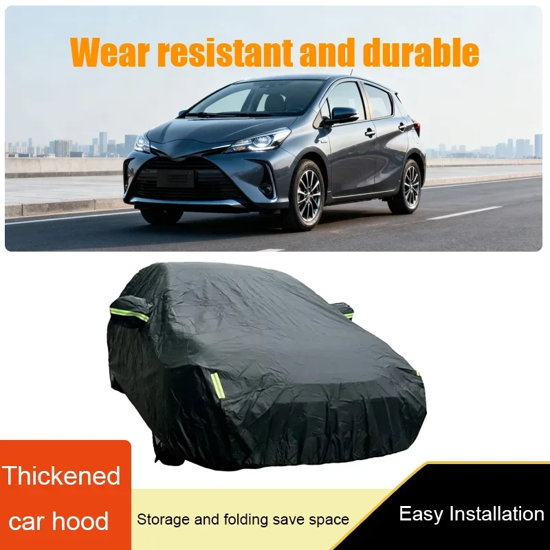 

Suitable for Toyota Aqua car outdoor UV protection, sun shading, rain and snow dust cover, thickened car cover