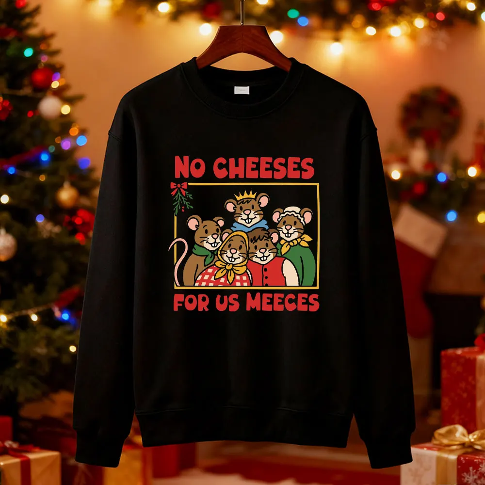 لا الجبن لنا Meeces سترة عيد الميلاد البلوز كارول البلوز Muppet الفئران عطلة سترة الكبار طويلة الأكمام Ropa De Mujer