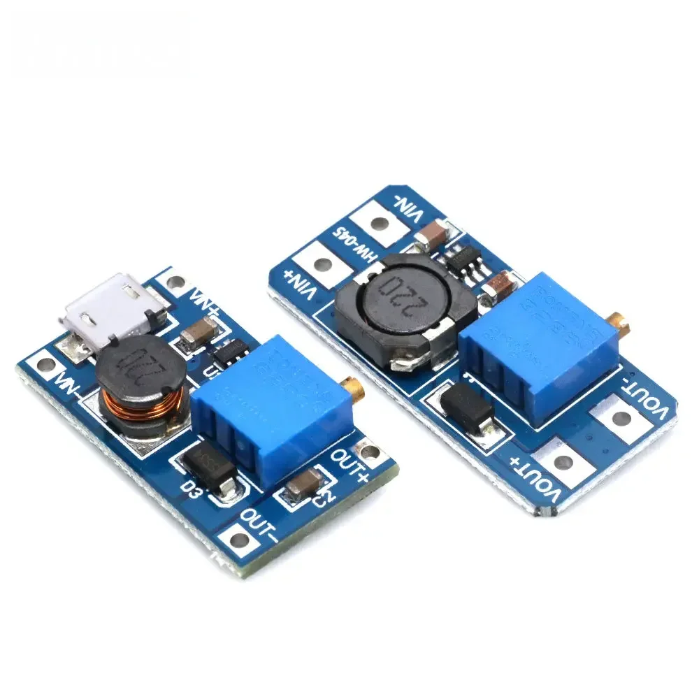 MT3608 DC-DC Adjustable Boost Module 2A Boost Plate Step Up Module Boost Step-up Board MAX output 28V 2A for arduino Micro