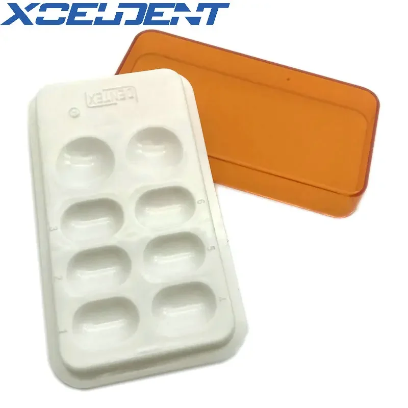 1pcs Dental Synthctic Acrylic Resin Teeth Shading Light Storage Box Color Toning Dentist Material