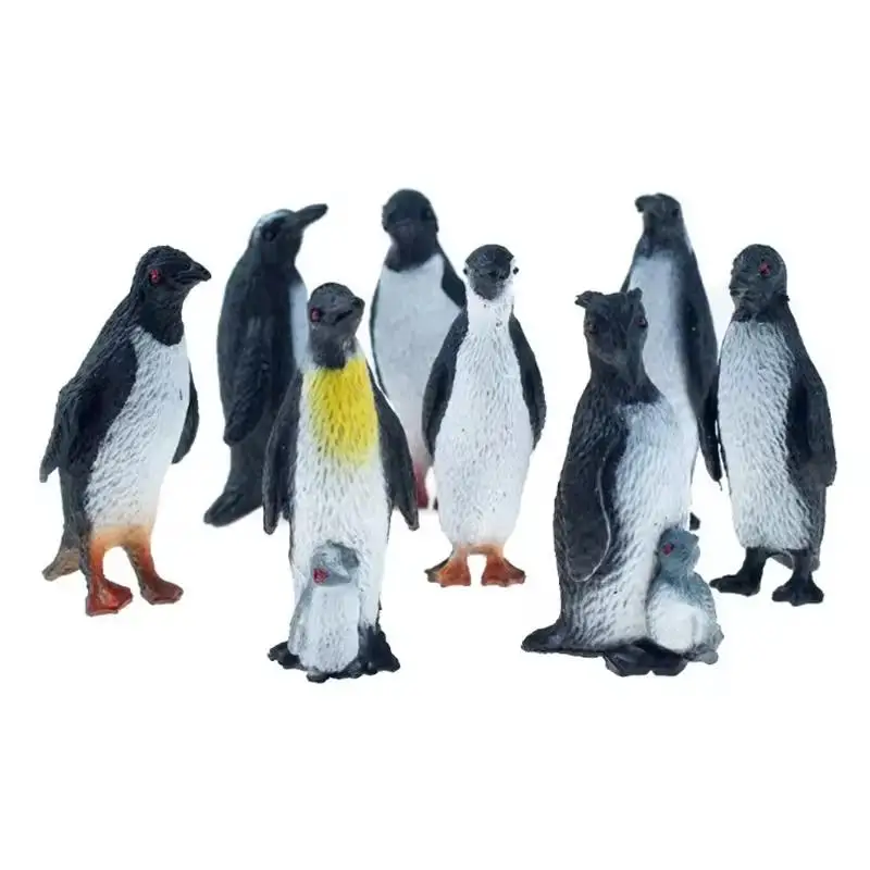 Plastic Groeicyclus Pinguïn Beeldjes Varianten Pinguïns Polar Arctic Dierfiguren Paaseieren Cake Toppers Gift 8 stk/partij