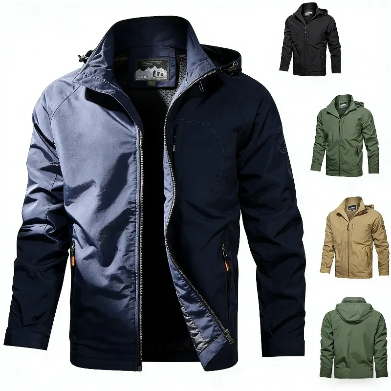 

Camping Hiking Jacket Men Spring Autumn Outdoor Sports Breathable Coats Climbing Trekking Windbreaker Travel Waterproof Jacket