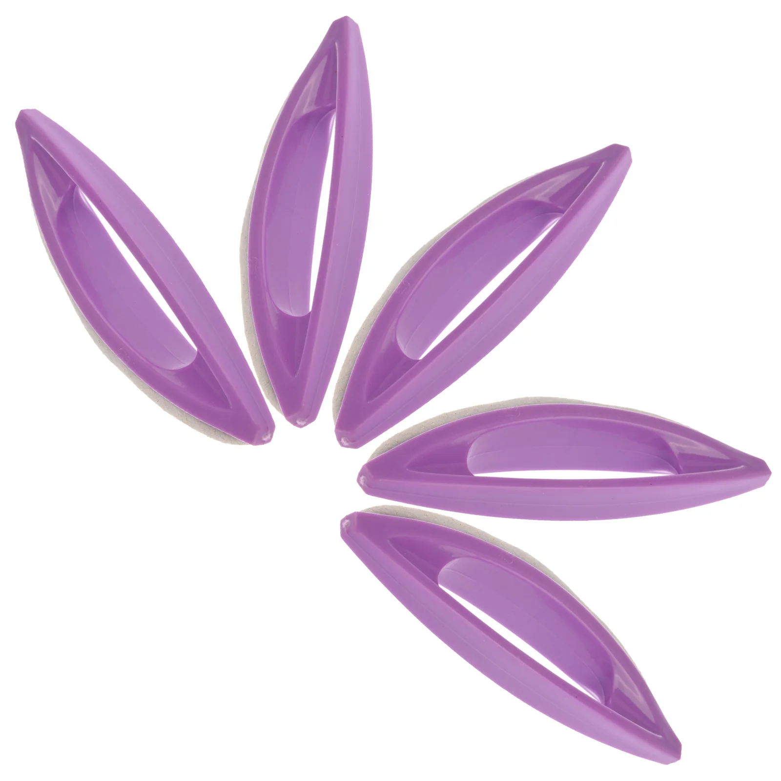 

5pcs Nail Art Buffer Brush Purple Durable Hard Plastic Handle Manicure Polish Waxing Tool For Natural False Nails Nail