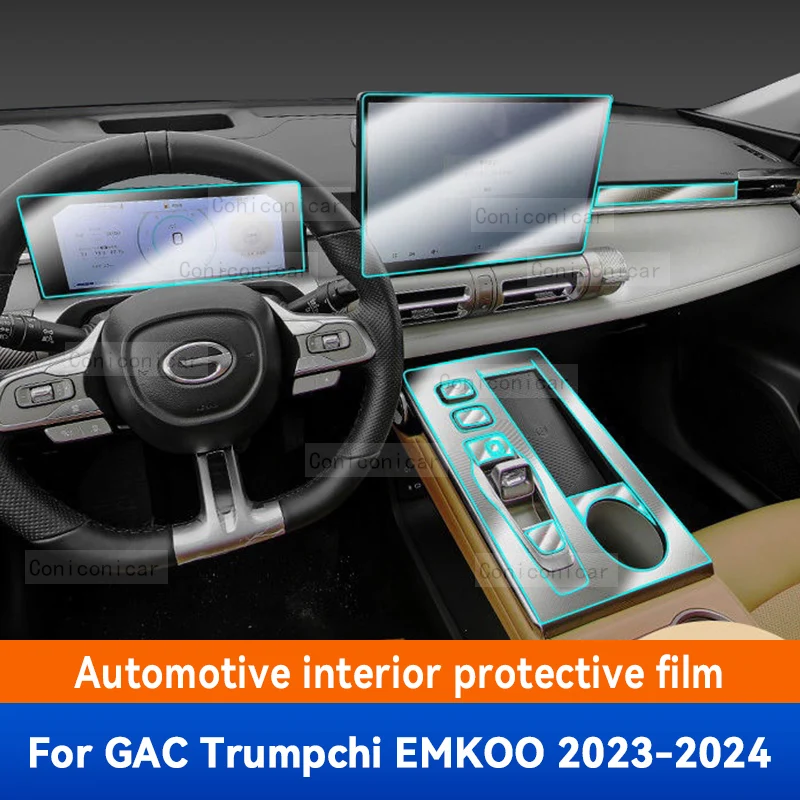 For GAC Trumpchi EMKOO 2023 2024 Gearbox Panel Dashboard Navigation Automotive Interior Protective Film TPU Anti-Scratch