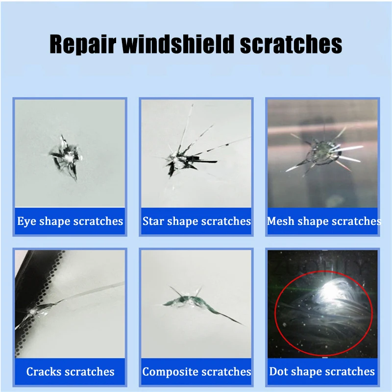 مجموعة إصلاح الزجاج الأمامي للسيارة DIY زجاج الخدش الزجاجي للسيارات لمجموعة أدوات إصلاح الكراك رقاقة إعطاء ملصقات واقية لمقبض الباب #5