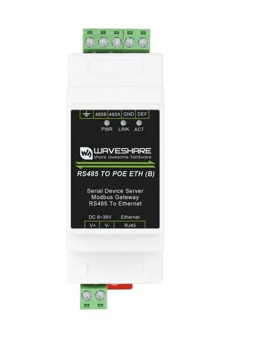 RS485 TO POE ETH(B)Industrial serial server,RJ45 Ethernet,TCP/IP to serial,rail-mount support,with POE function(optional)