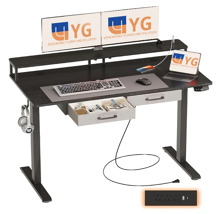 Standing Height Adjustable Office Gaming Computer Desk