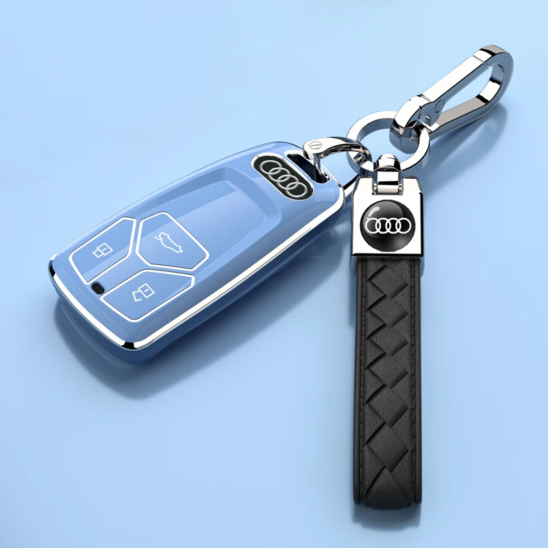 بولي يوريثان مناسب لعلبة مفاتيح أودي A4L الجديدة موديل 2025 Q5L مخصصة A5 حقيبة تزيين السيارة الداخلية للرجال بإبزيم للنساء