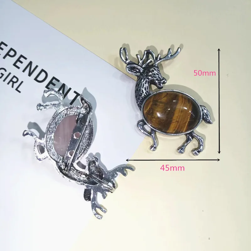 Popular inlaid semi-precious stone shell deer DIY