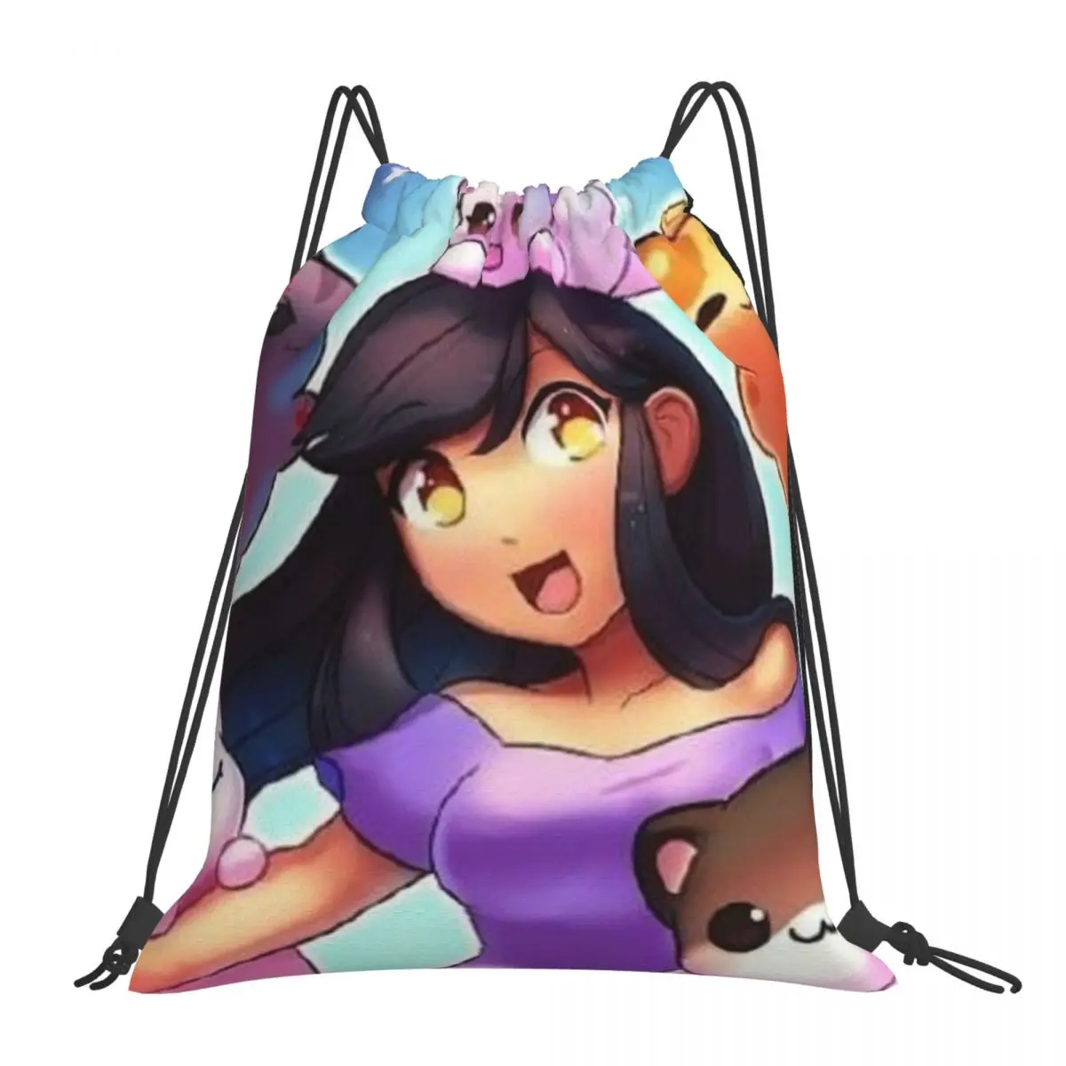 

Aphmau Backpacks Casual Portable Drawstring Bags Storage Bag Book Bags For Travel Students