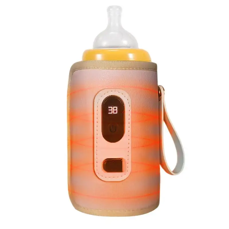 Usb Opladen Melk Flessenwarmer Zak Isolatie Verwarming Cover Voor Warm Water Baby Draagbare Zuigeling Outdoor Reizen Accessoires