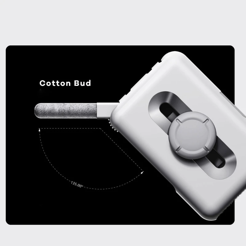 Limpador fones ouvido, caneta limpeza para limpeza teclados cera ouvido, escova macia microfibra, kits