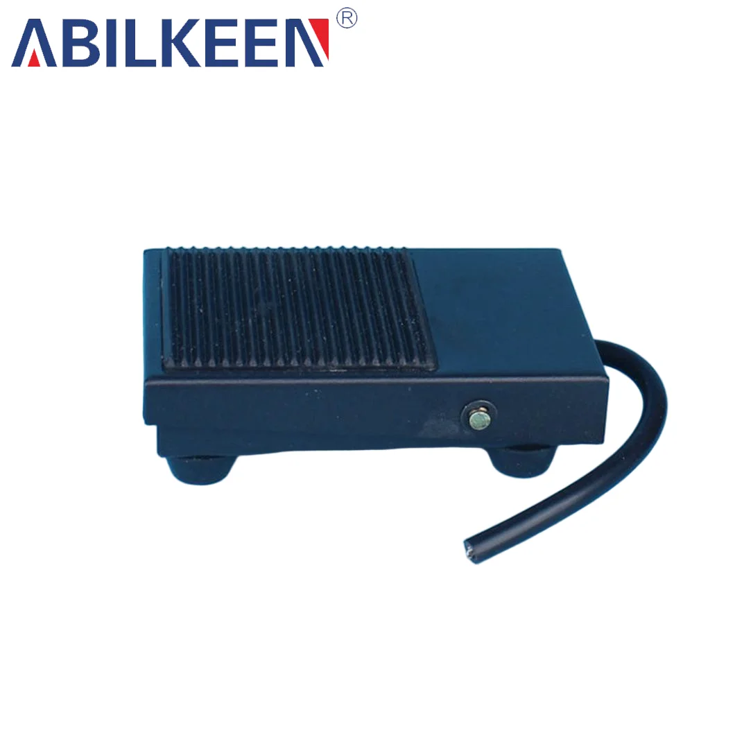 Industrial Foot Pedal Switch 2/3 Pin 1NO1NC - SPDT Momentary Metal for TIG Welder, Anti-Skid Iron Shell 220V Aviation Plug
