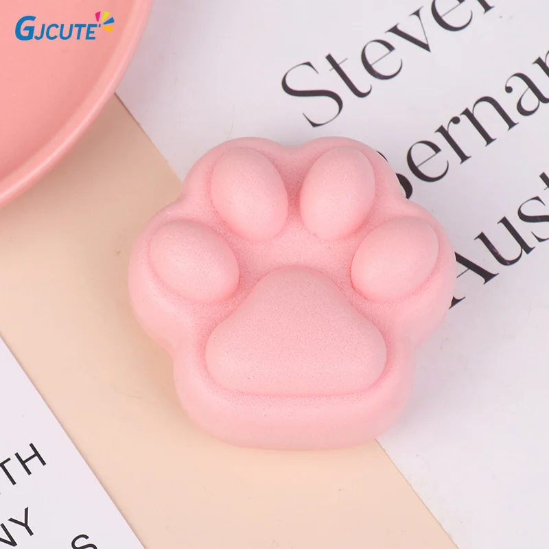 New Models Small Cat Paw Cute Pink Cat Foot Slow Rebound Wet Soft Suction Finger Pinch Decompression Squishy Toy Release Toys