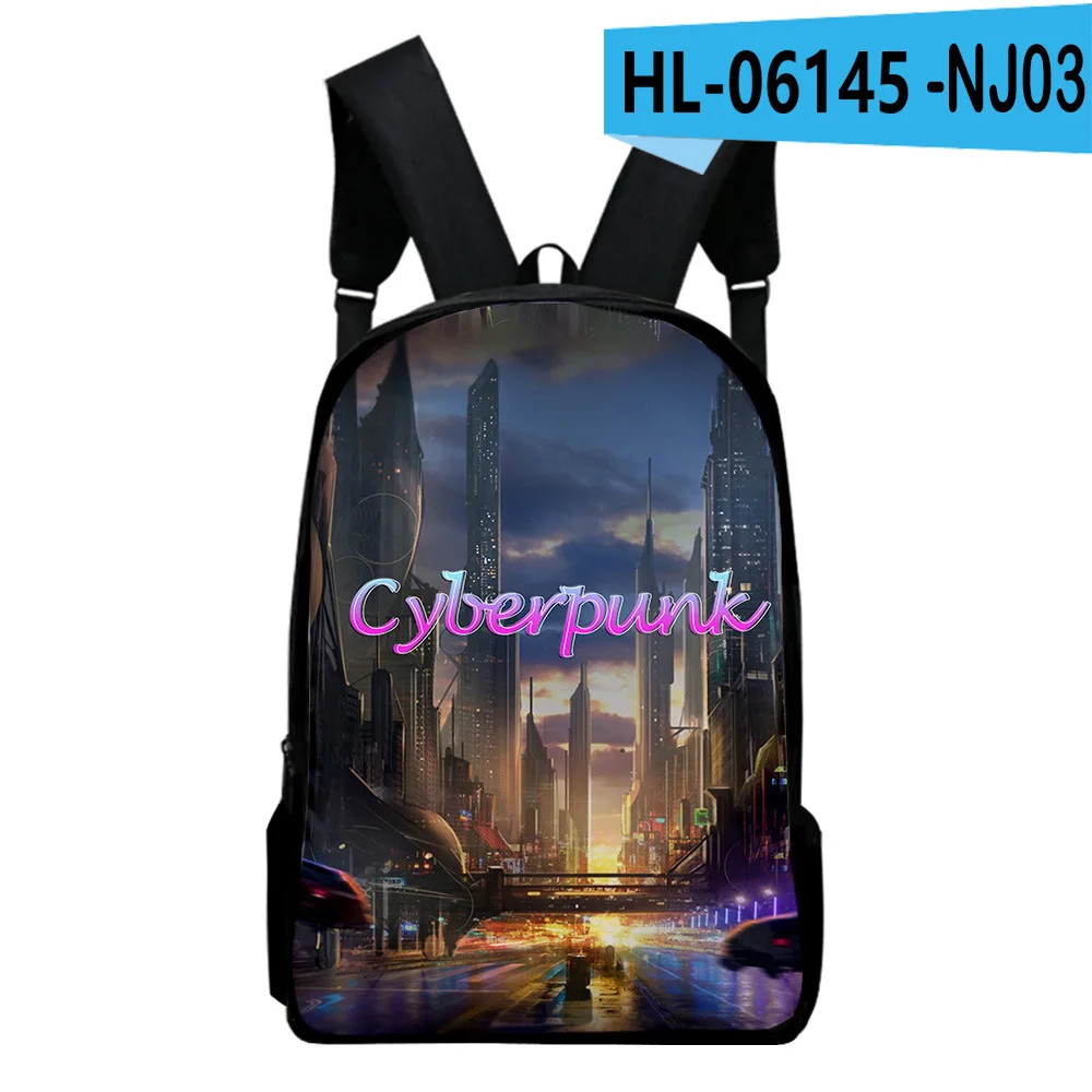 Hip Hop Popular Funny Cyberpunk Notebook Backpacks pupil School Bags 3D Print Oxford Waterproof Boys/Girls Laptop Backpacks