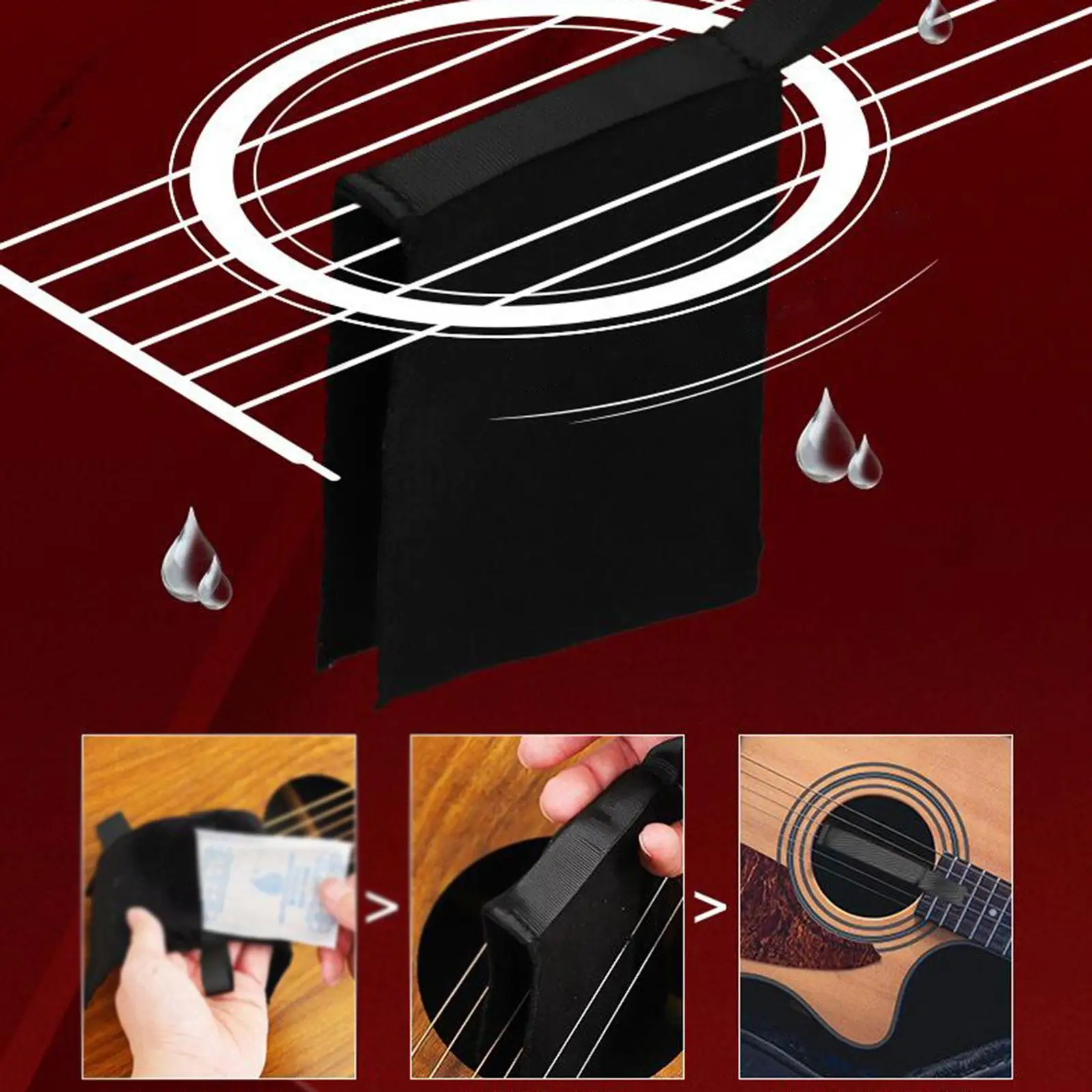 Dehumidifier Hanging Bag for Guitar Polyester Humidifier Pack for String Instrument Case Storage