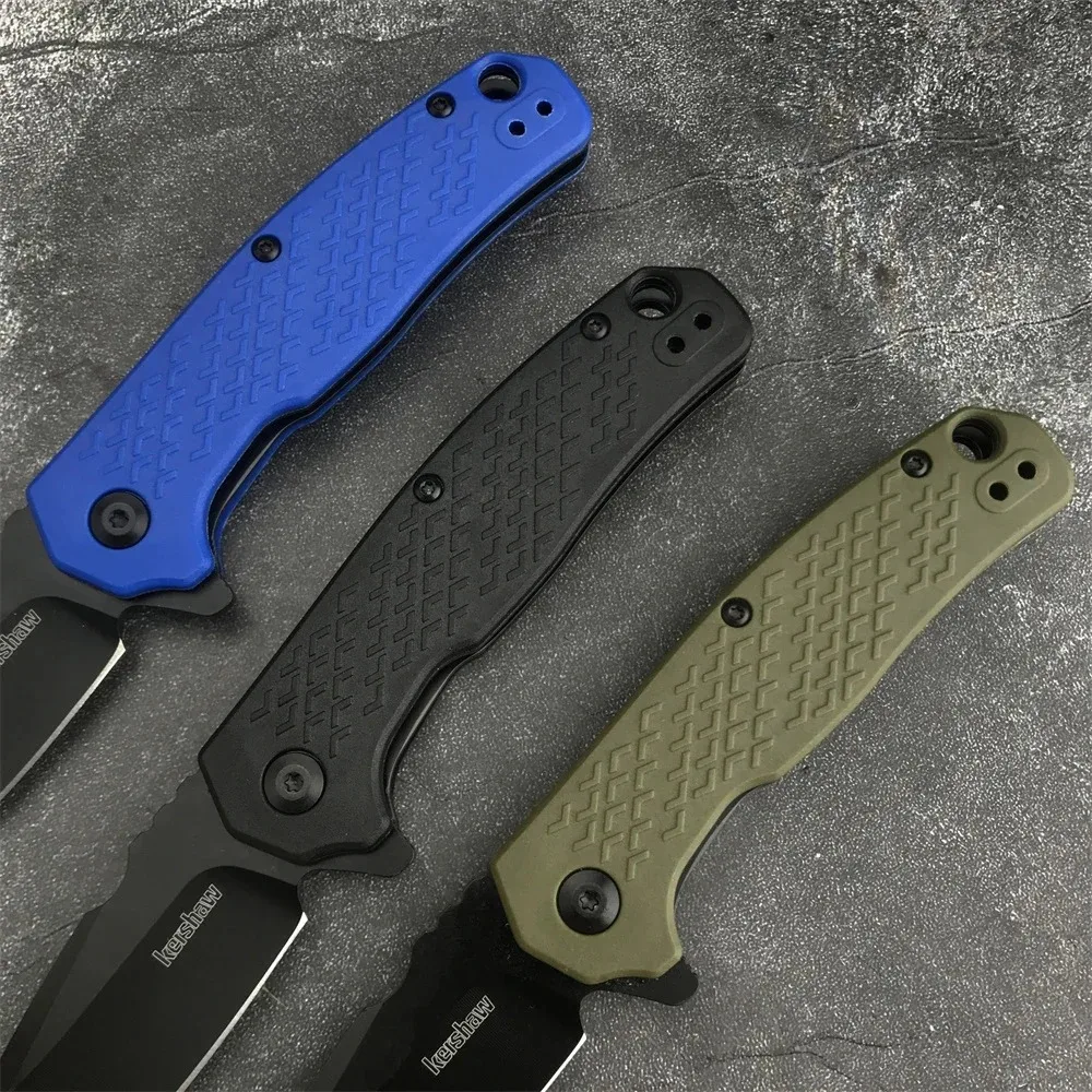 KS 1407 Folding Pocket Knife 8Cr13Mov Blade Nylon Glass Fiber Handle High Quality Outdoor EDC Camping Hiking Survival Tools