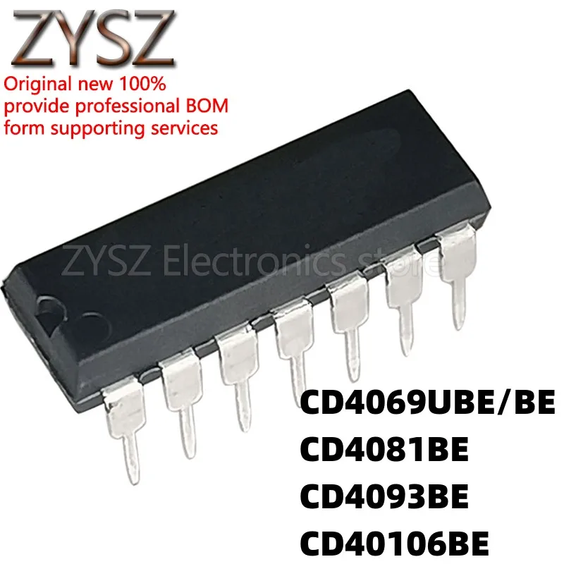 1 Buah CD4069UBE 4069BE CD4093BE 4081 40106 Paket DIP14 In-Line