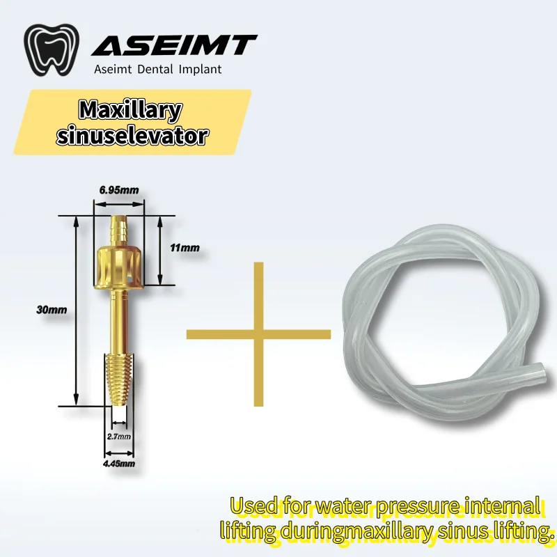 

Set Dental Maxillary Sinus Lift Membrane Water Rising Hydraulic Lifter Aqua Tip Water Pipe Leak-Proof Seal Crestal Guide Drill