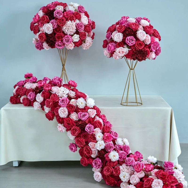 

Искусственный цветочный шар из роз для свадебной террасы, геометрическая рама, оформление дорожек, выставочный стенд, декор для столов, цветочные композиции для столов