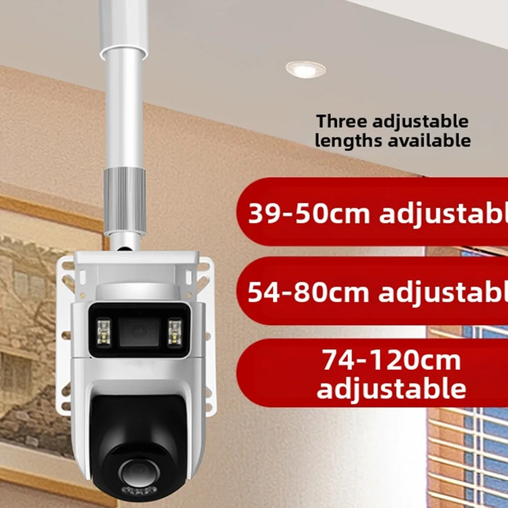 39 to 120 cm Adjustable Telescopic Camera Bracket for Security Monitoring with Full Angle Adjustment Capability