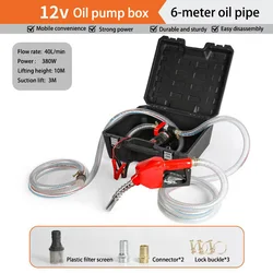 Mobile Oil Pump Tool Kit 12V/24V/220V Fuel Transfer Pump High Flow Portable Diesel Fuel Dispenser Fully Automatic Refuel Machine