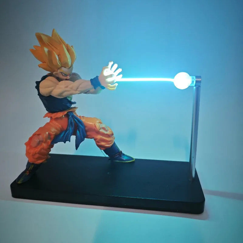 Lámpara Nocturna Super Saiyan Goku, Decoración Magnética de Anime Kamehameha, Muñeco Genial, Regalo de Cumpleaños para Niños