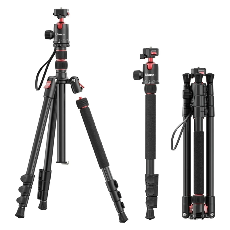 

Ulanzi TT31 Claw Quick Release Tripod 2-in-1 Tripod and Monopod with 360° Panoramic Head 180° Revertible Legs for DSLR Camera