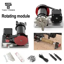 Twotrees 4th Axis Rotary Module Laser Engraver Rotating module Kit for TTC450 Milling Engraver 4-Jaw Chuck 60mm Milling Cutting