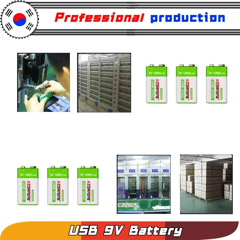 High Capacity USB Battery 9V 1500mAh Li-ion Battery USB Lithium Battery For Toys Remote Control Dropshipping